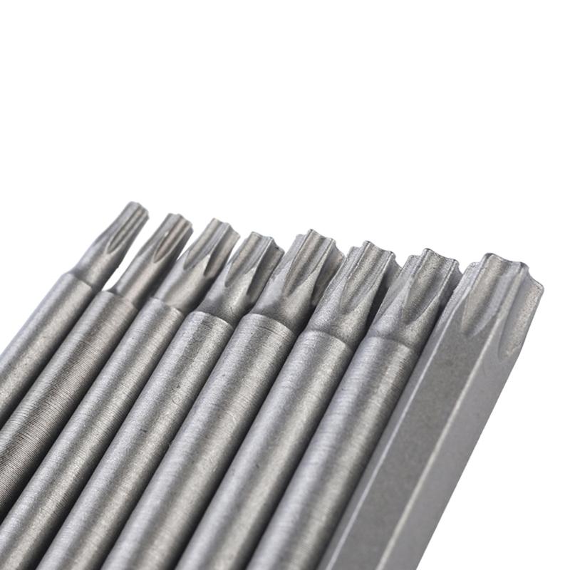 8Piece Magnetic Tamper Proof Security Screwdriver Bit Set Torx Head Screwdriver Long Bit for Various Applications