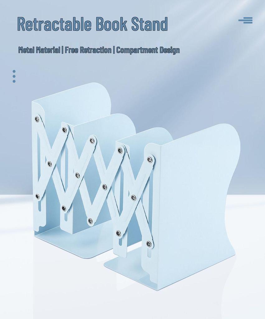 Little Sheep Cartoon Piano Desktop Organizer: Retractable Folding Bookshelf & Thickened Book Clip for Students