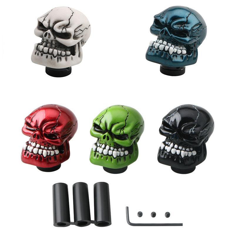Car Skull Shape Head Manual Gearbox Shift Knob Manual Gear r Stick Shifter Lever Knob Big Teeth Ghost Skull Gear Shift Knob
