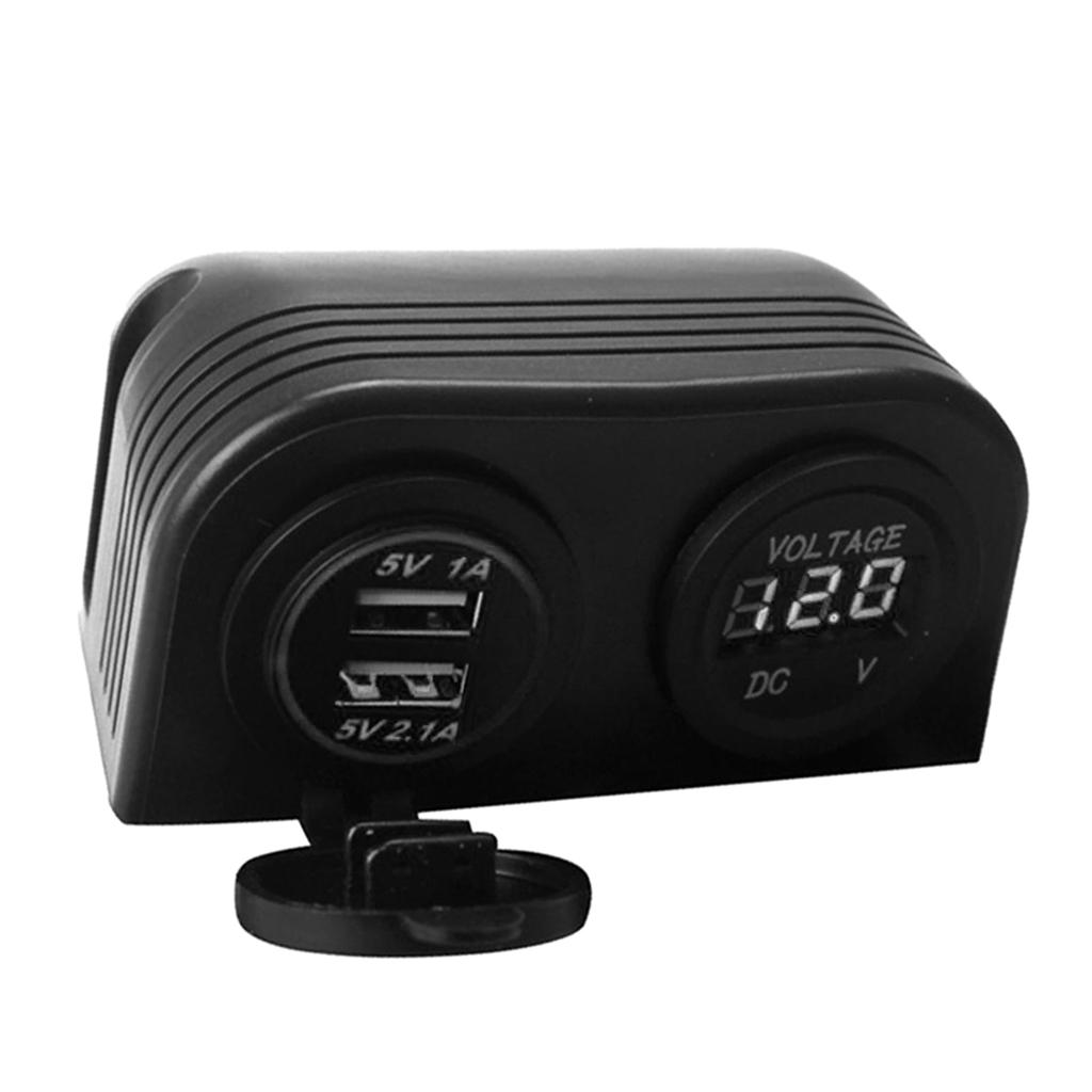 MagiDeal 12V//24V Car Boat 50A Battery Rotary Switch /& 5V 3.1A Dual USB Ports