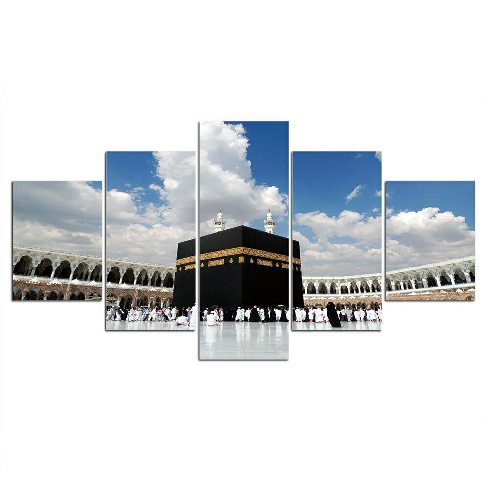 

5Pcs Islam Religion Temple Decor Canvas Picture Wall Art 5 Pieces Poster 5 Panel Modern Home Decor No Framed Room Decor