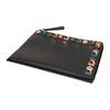Fendi Rainbow Studded Half-Open Square Leather Clutch Women clutch Black 8M03709DFF0JBX