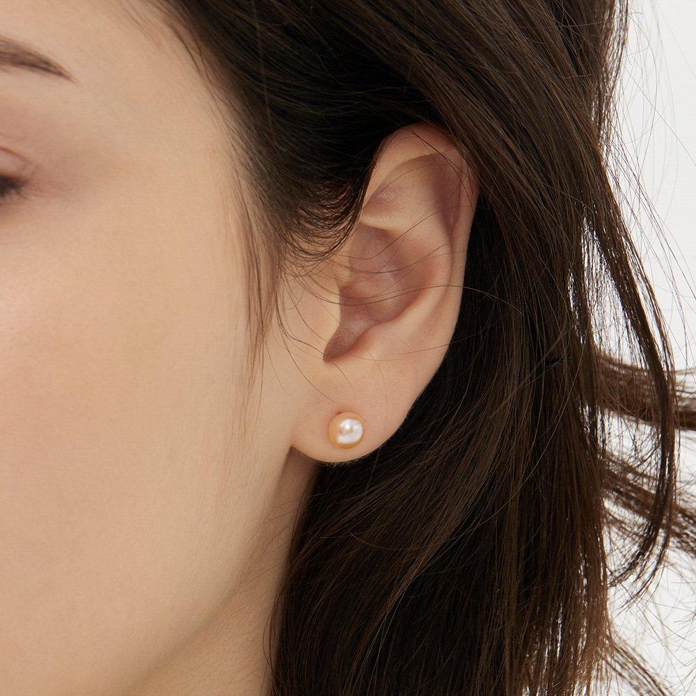 H Edition Silver (Y) Pink Freshwater Pearl Earrings 6mm Hl6E53604Y9Xxx
