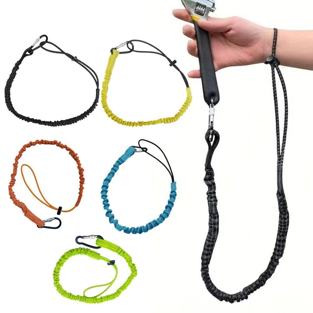 With Carabiner Hook Safety Bungee Tether Lanyard 5 Colors Aerial Work Tool Climbing Accessories