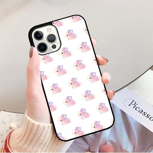 Cute Bunny Rabbit Phone Case For iPhone 17 Air 14 13 12 16Pro Max 15 Plus Max Cover Shell coque