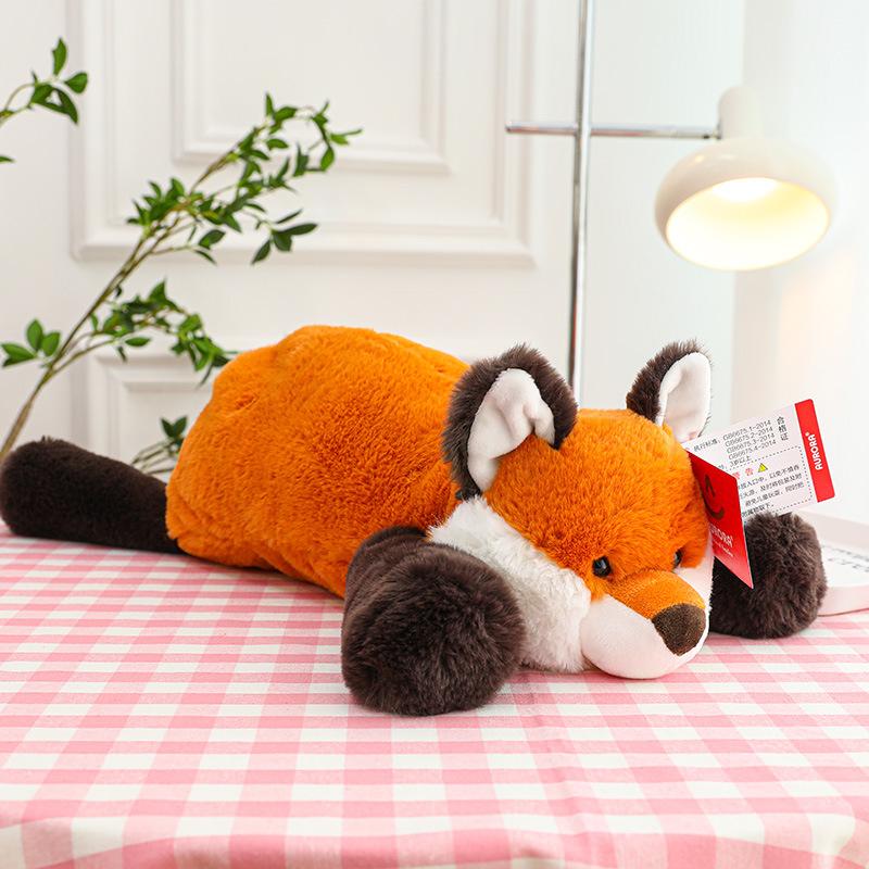 Dinosaur Plush Toy Lying Down Animal Doll Soft Sloth Raccoon Fox Rag Doll Gift Female