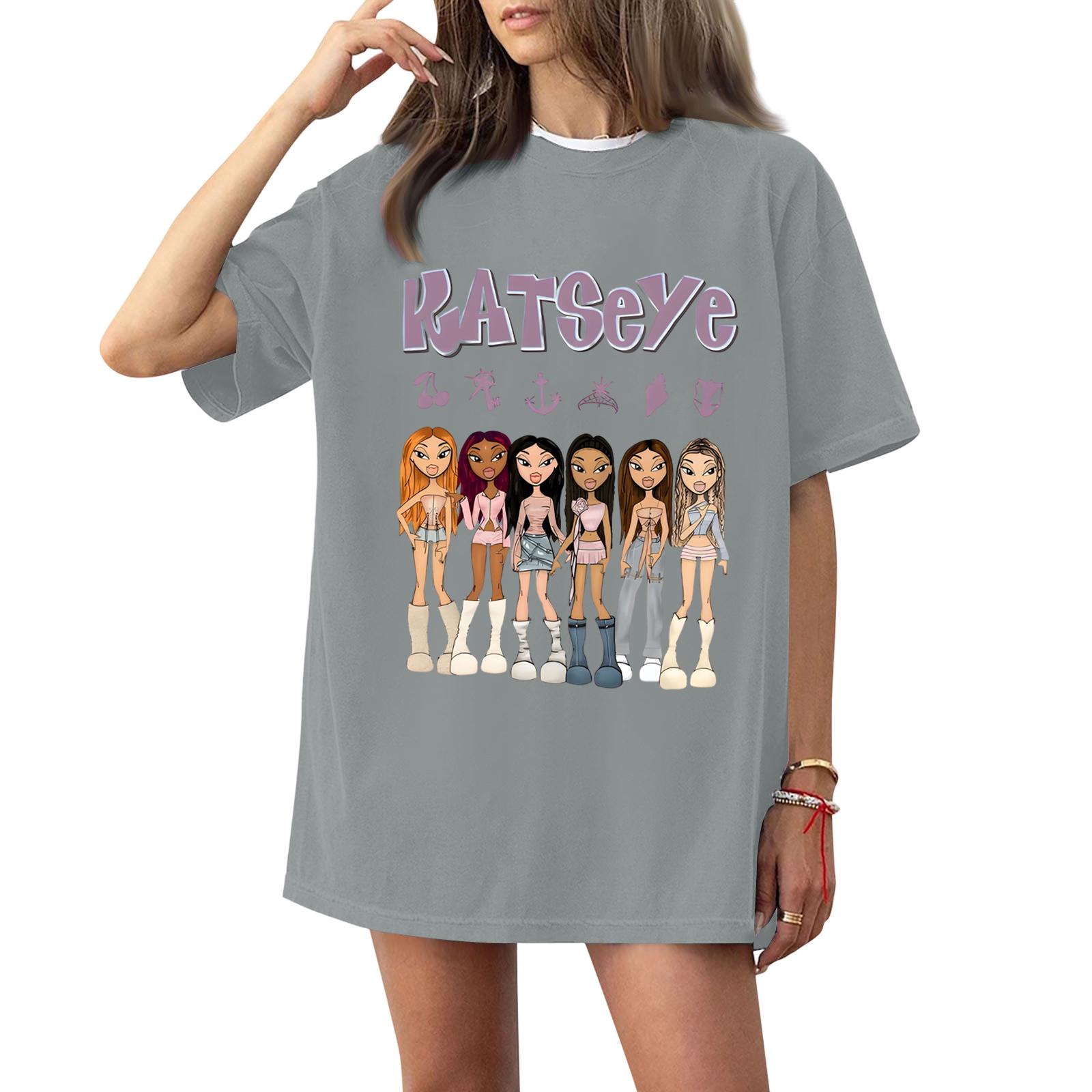 

Women s Fashionable Casual Short Sleeved Printed T-Shirt Round Neck Top XXL