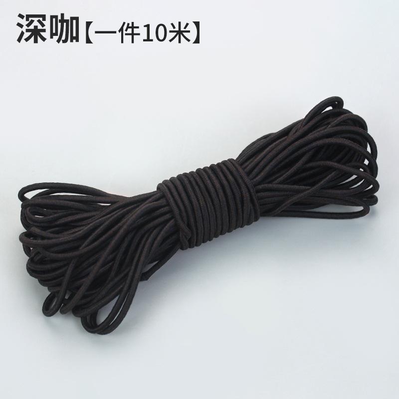 10M Rundes Farbiges Elastikband Gummiband Strapazierfähige Rindersehne Feines Springseil Elastisches Seil DIY Bekleidungszubehör Haarseil