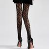 1 Pair Of Black Leopard Print Ultra-Thin Leggings Suitable For Spring And Autumn Seasons And Daily Wear