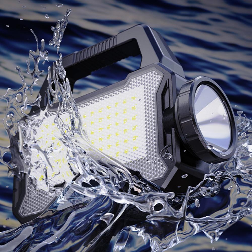 Powerful Solar Spotlight Waterproof Solar Camping Lantern Long Range Handheld Spotlight Torch Super Bright for Outdoor Emergency