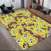 SpongeBob SquarePants Flannel Pattern Square Carpet,Area Rug,Carpet Rug for Living Room Bedroom Sofa Playroom Decor,Non-slip Floor Mat
