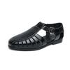 Fashion woven dough leather sandals European and American large size personalized solid color outdoor beach sandals