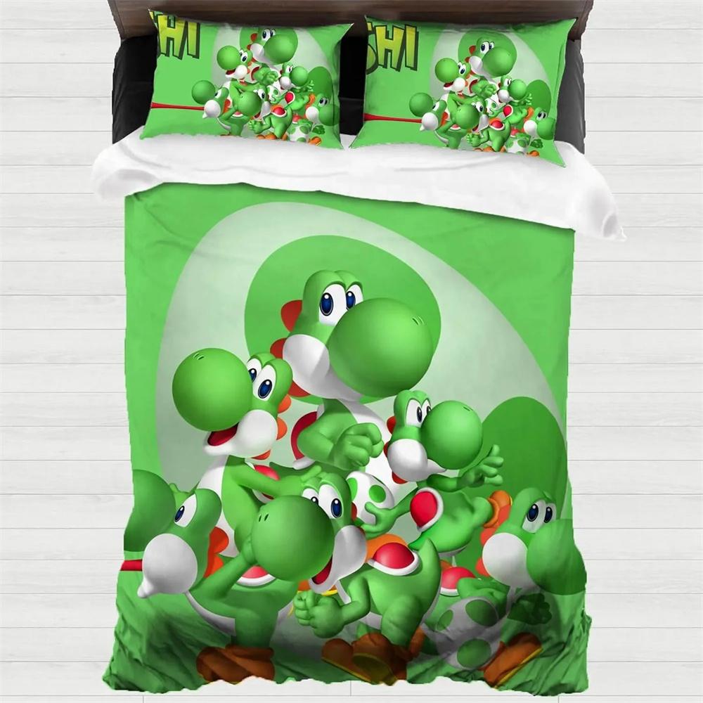 3D Game Cartoon Duvet Cover and Pillowcase Bedding Set for Adult Boy Girl Bedroom Decoration Children Single Double Large Size