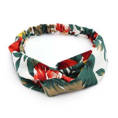 Damen Weiche Stirnbänder Retro Bedruckt Damen Überkreuzknoten Elastische Haarbänder Turban Kopfbedeckung Headwrap Scrunchie Haaraccessoires