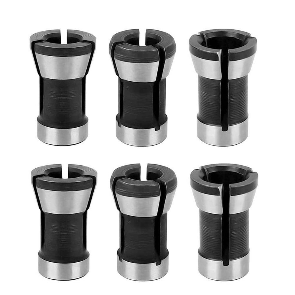 

6 Pcs Milling Cutter Router Bit Collet Adapter Chuck 6/6.35/8mm For Trimming Engraving Machine Electric Milling Cutter Accessory