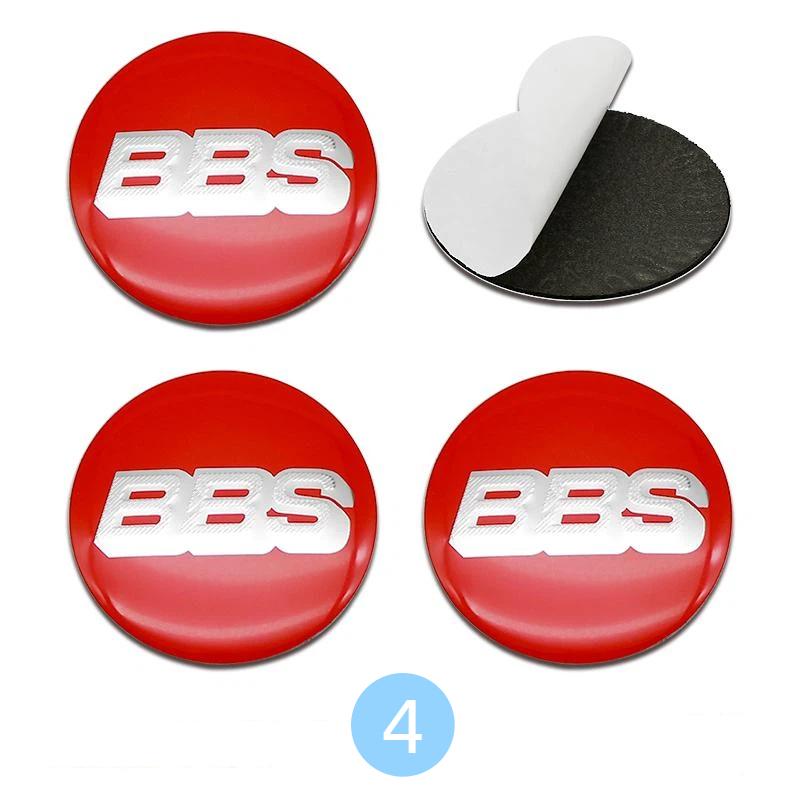 4pcs 56/60/65/70mm BBS Modified Badge Car Wheel Center Hub Caps Stickers Accessories
