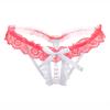 Open Panties Female Interest Temptation Lace Low Waist Ultra-thin Transparent Mesh Sexy Hot Women's Thong Open Crotch