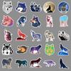 50 Photos of Wolf Doodle Personality Ferocious Animal Trend DIY Skateboard Water Cup Suitcase Stickers Waterproof