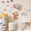 Cartoon Bear Balloon Bedroom Living Room Home Background Wall Beautification Wall Stickers