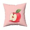 Double-Sided 1pc Red Apple Pattern Pillowcase, Soft Decorative Cushion Cover with Zipper Closure, Machine Washable, Modern Design for Living Room Sofa