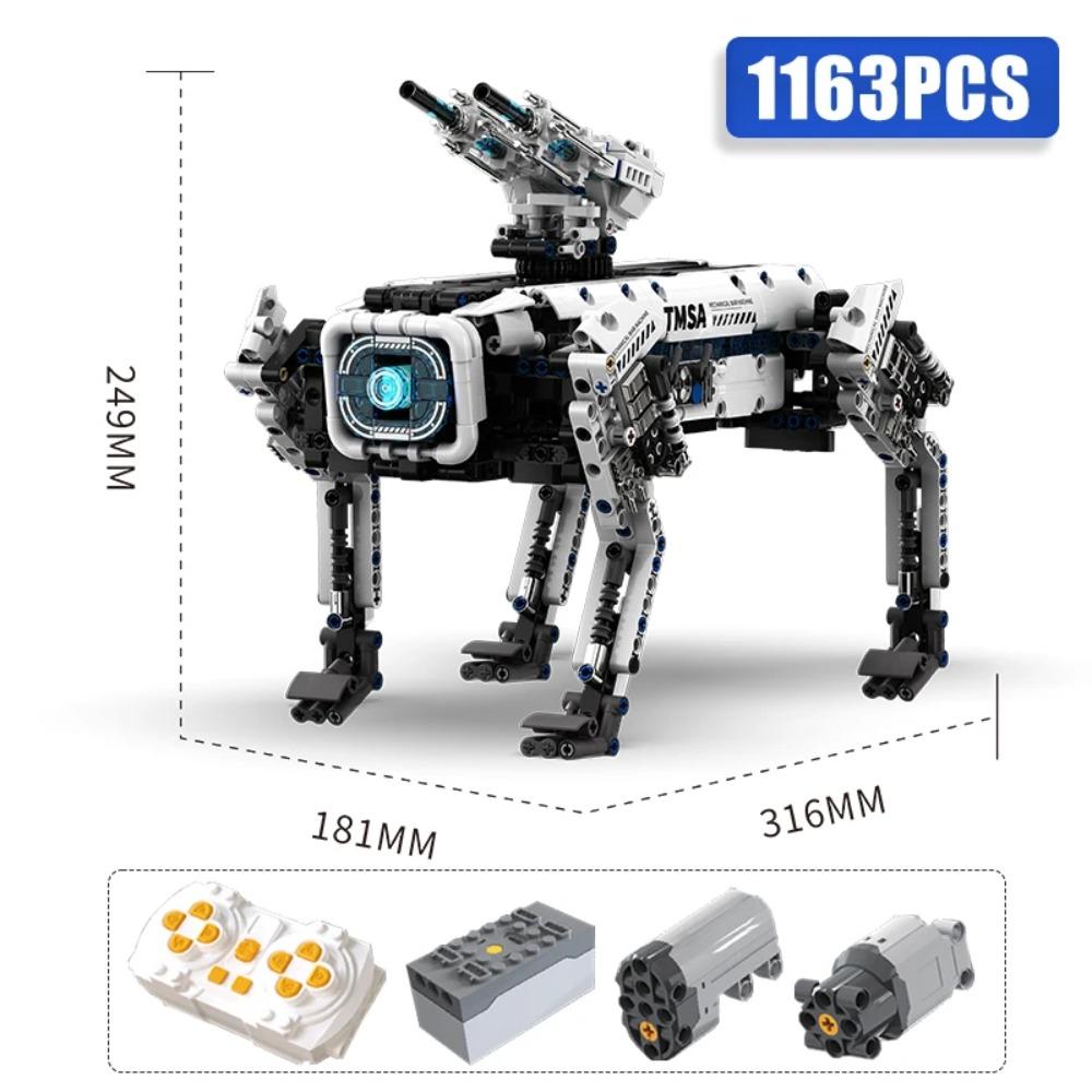 Technical STEM Programming Robot War Dog Building Blocks City Remote Control Motor Robot MOC Bricks Education Toys Children Gift
