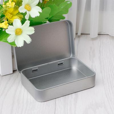 Small Metal Tin Silver Flip Storage Box for Case Organizer For Money Coin Candy