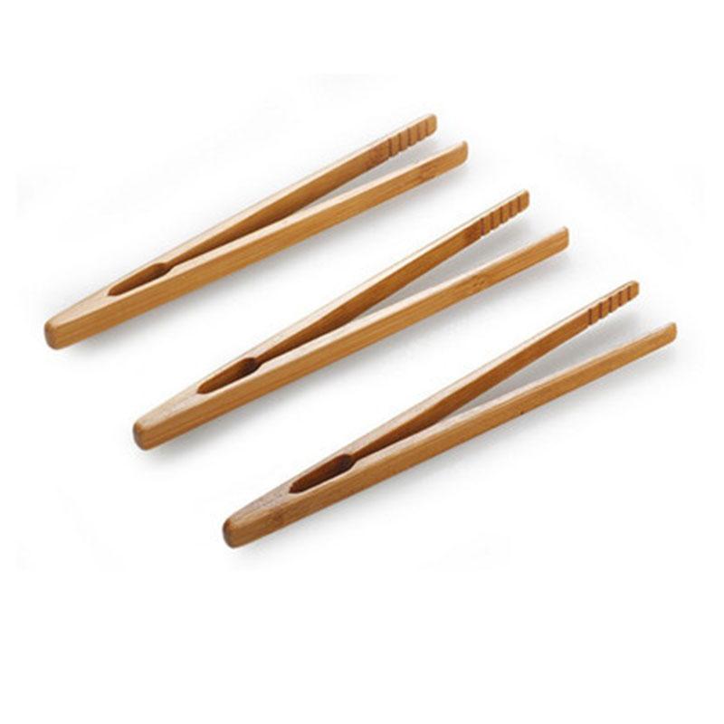 18Cm Wooden Tea Tweezer Bacon Tea Clip Tongs Bamboo Kitchen Salad Food Toast