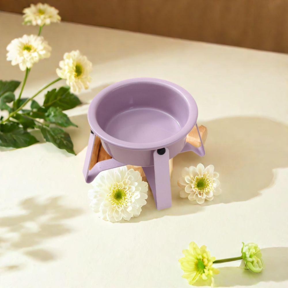 Ceramics Cat Feeding Bowl Iron Frame Protecting Drinking Water Bowl Creative Pet Bowl Feeder  Home