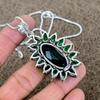 Chrome Diopside Gemstone Handmade 925 Sterling Silver Jewelry Pendant 2.48" KKG-285