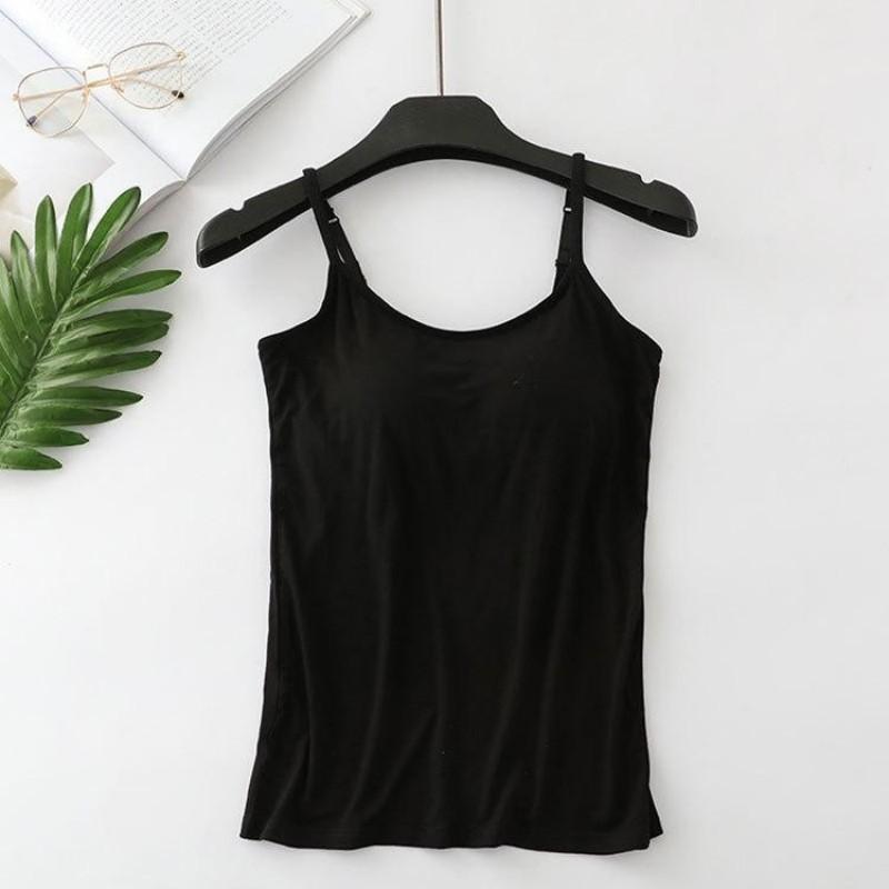 Modální Žena Velká velikost Bez ocelového kroužku Integrovaná Hrudní vložka s pěti prsty Košilka Spodní část Košile Tenká Vícebarevná