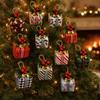 Mini Christmas Gift Box Ornament Artificial Hanging Gift Pendant  Holiday Festive