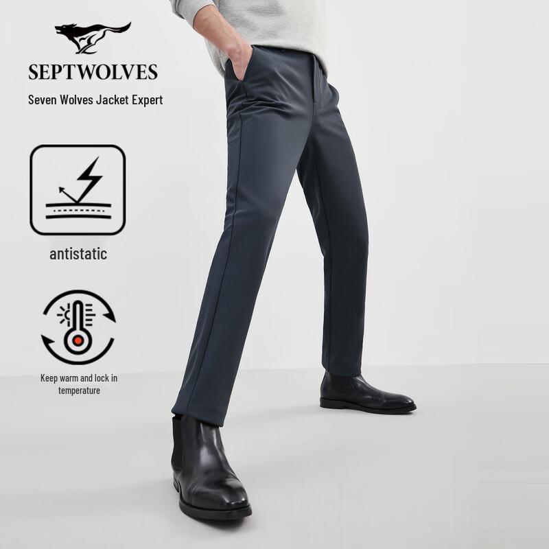 

Septwolves Men s Warm Lava Fabric Stretch Casual Pants 32