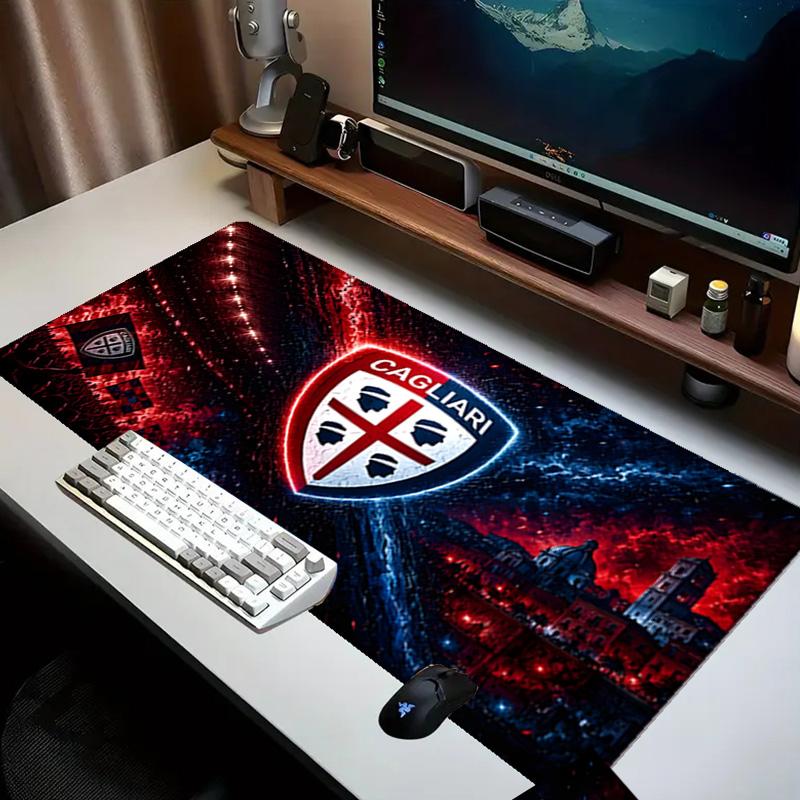 Cagliari Football Club Crest   Mouse pad Office Desk Mat, Gaming Mouse Pad Mousepad, keyboard pad,Heavy-Duty Non-Slip Rubber Backing, Gift