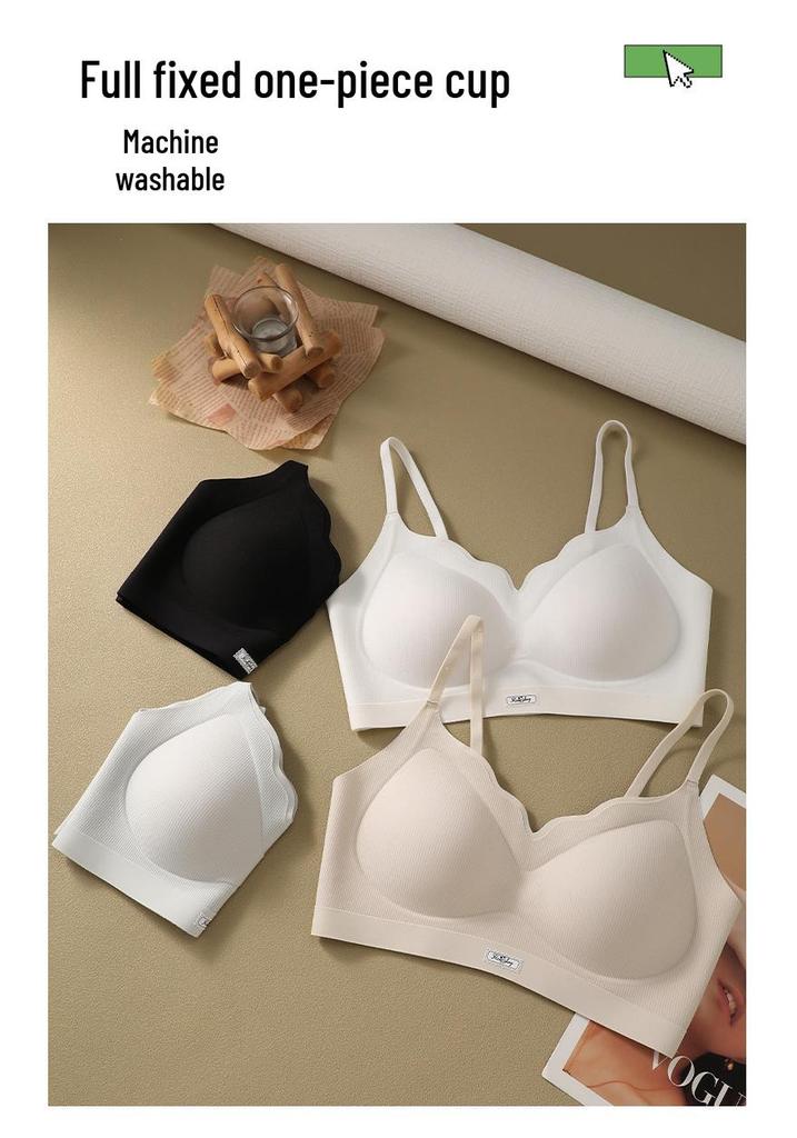 Seamless Thin Strap Bra for Women: Comfortable, Breathable, Beautiful Back Design, Small Bust Support, Japanese Korean Style.