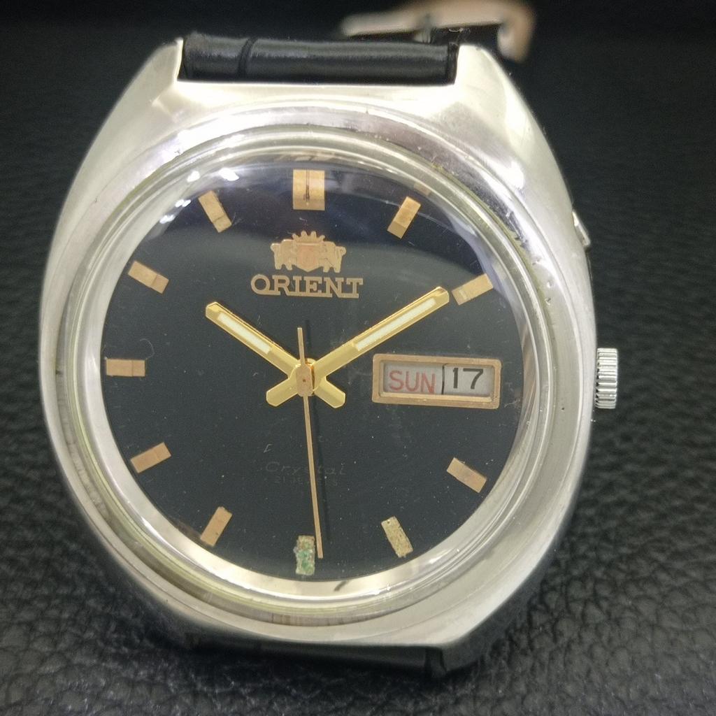 AUTOMATIC VINTAGE ORIENT CRYSTAL 46941 JAPAN MENS ORIGINAL DIAL WATCH a703456-1 R213c-a703456