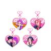 Anime Kpop Demon Hunters Acrylic Heart-shaped Keychain, Cute Anime Bag Charm, KPOP Merchandise Pendant