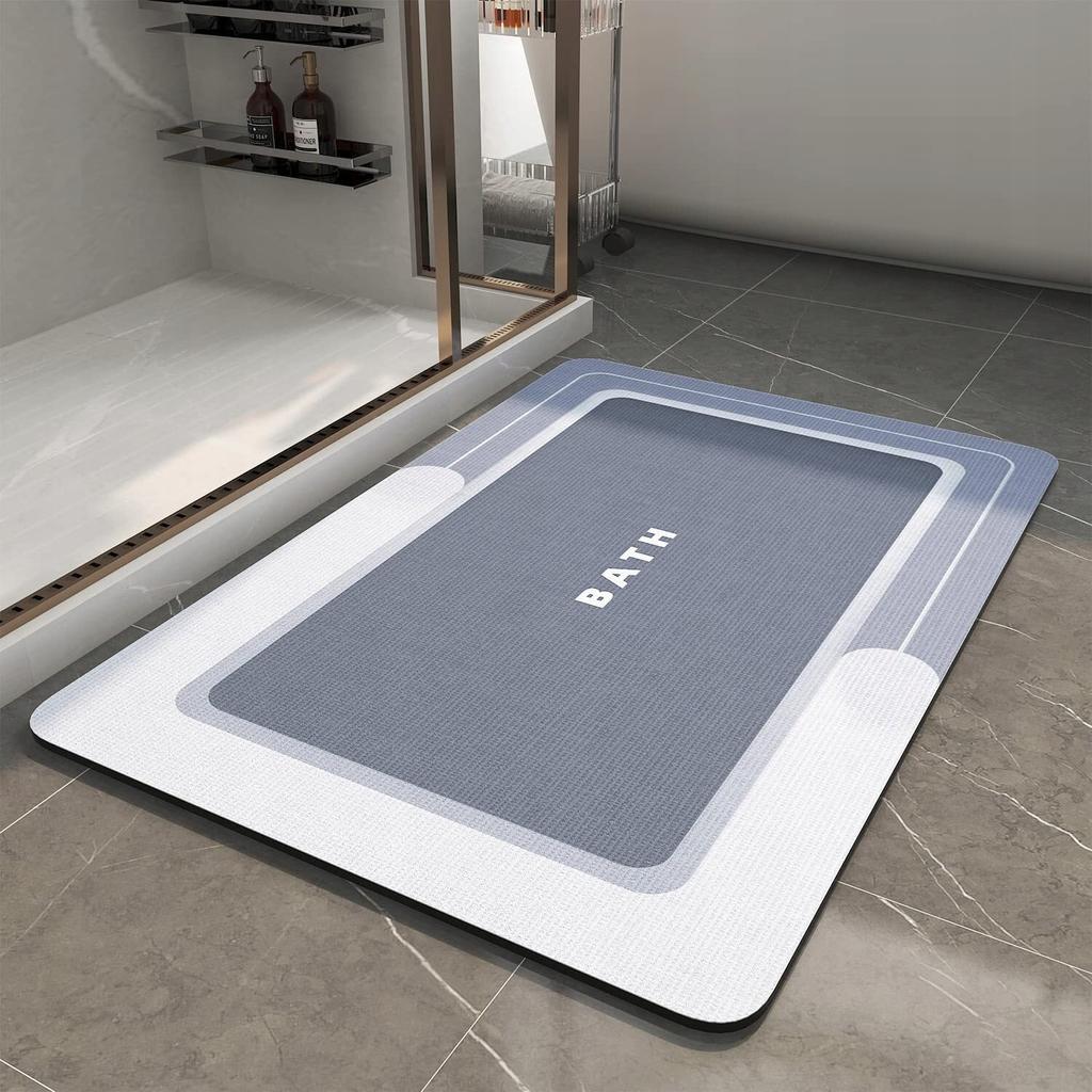 Bath mat, absorbent rug, mat for shower, bathtub, microfiber