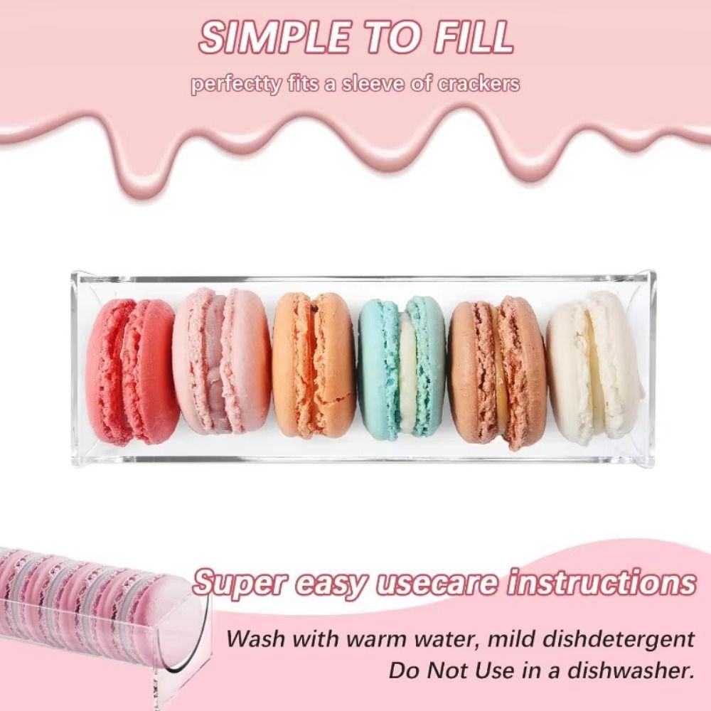 1/2Pcs Durable Cracker Serving Tray Clear Cookie Display Stand Dessert Serving Tray Picnic