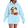 Women's Casual Comfortable Long-Sleeved Christmas Letter-Printed Warm Hooded Crew-Neck Sweatshirt