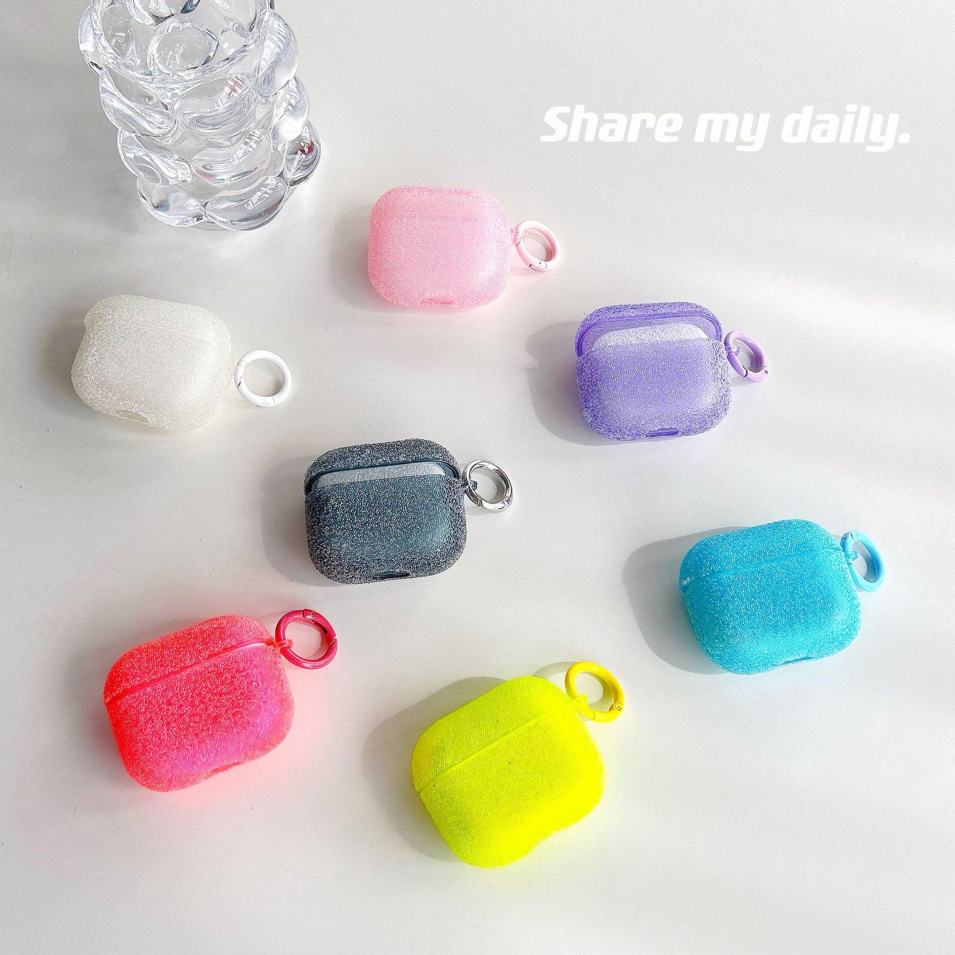 

Чехлы для наушников Frosted Diamond in the Debris для Apple Airpods3 Simple Fluorescent Pro Candy Color 123 Generation Soft с кольцом