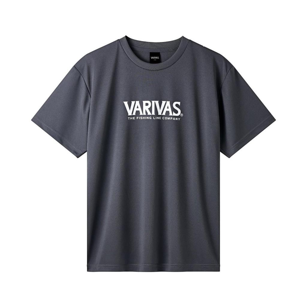 VARIVAS Dry T-Shirt VAT-50 Dark Gray XXL - Moisture Wicking UV Protection Athletic Performance Tee for Fishing and Outdoor Sports