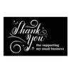 50PC/pack "Thank You for Supporting My Business" Black Rectangular gift Card Shop Packaging Decorative Flower Shop Baking Labels