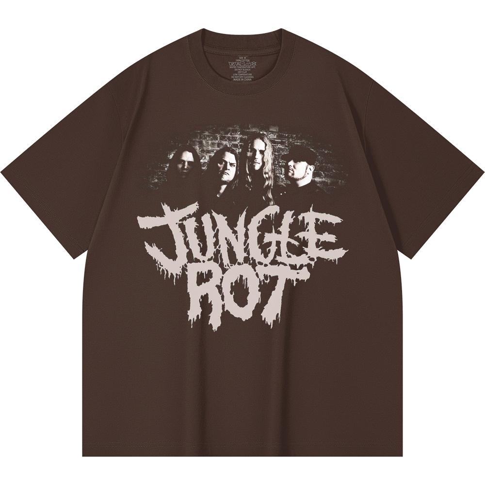 230 Gsm 100% Cotton Heavy Metal T-Shirt  Rock Band Popular Music Print Unisex Heavy Cotton T Shirt