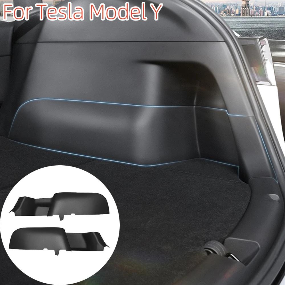 Trunk Side Guards ABS Cover for Tesla Model Y 2024 2024 2024 Rear Trunk Side Protector Cover Pad Decoration Scuff Plate ABS