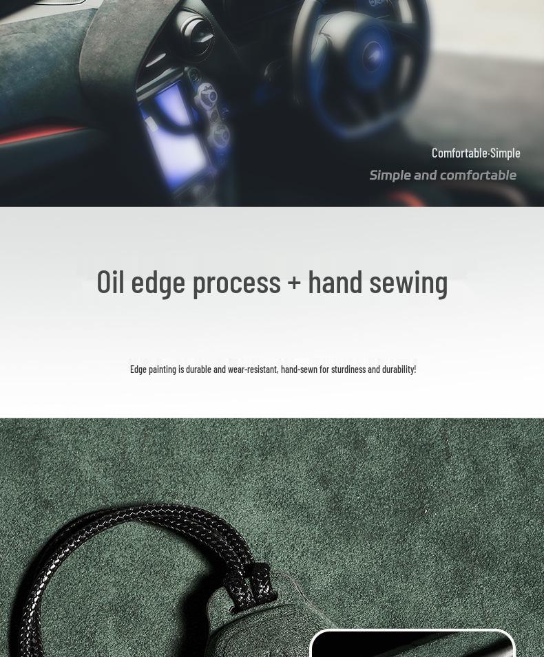 BYD Car Key Suede Case for Tang DMI, Han EV, Dolphin, Seal, Song PLUS, Yuan DMP Models