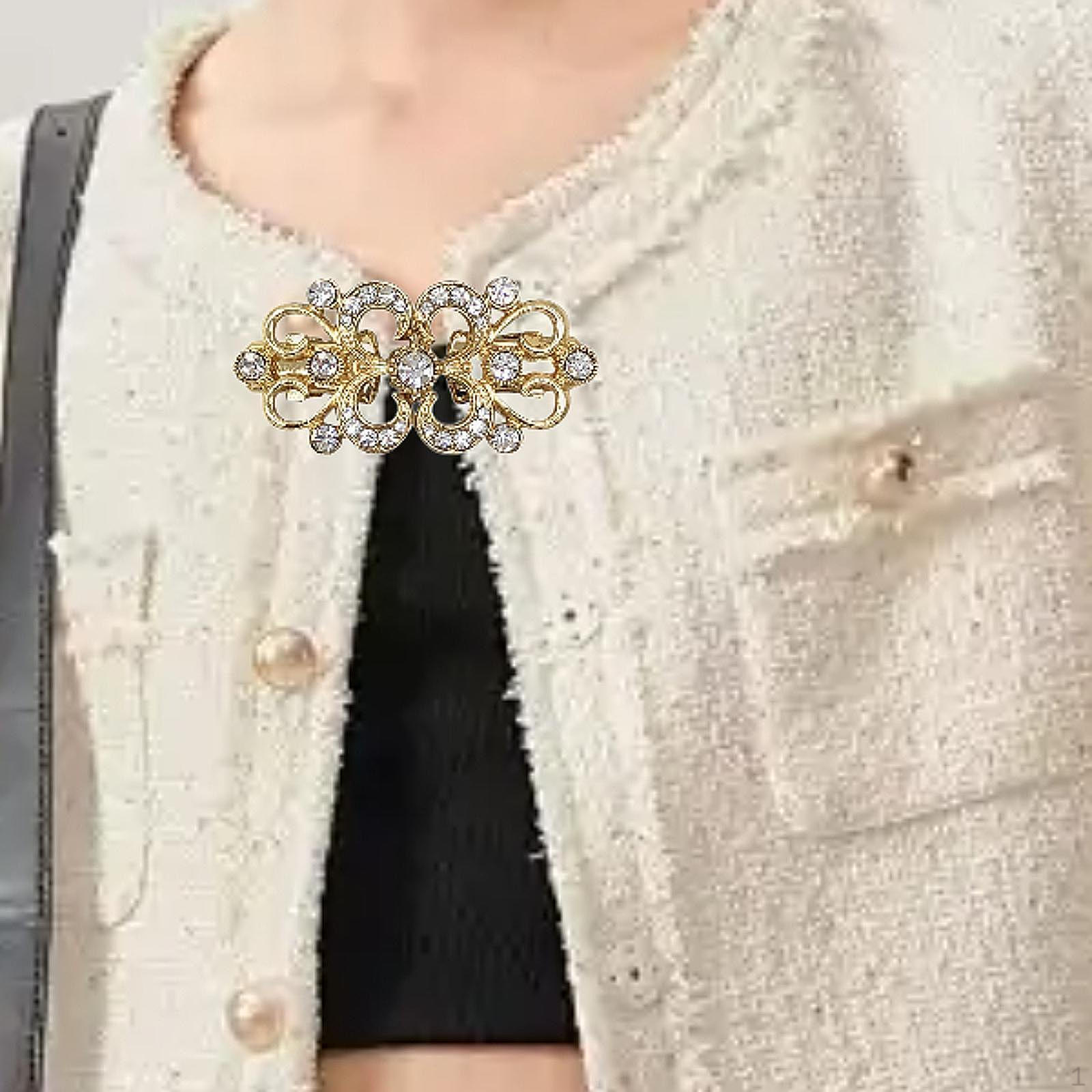 

Элегантный комплект зажимов для шали для свитера для женщин золотой