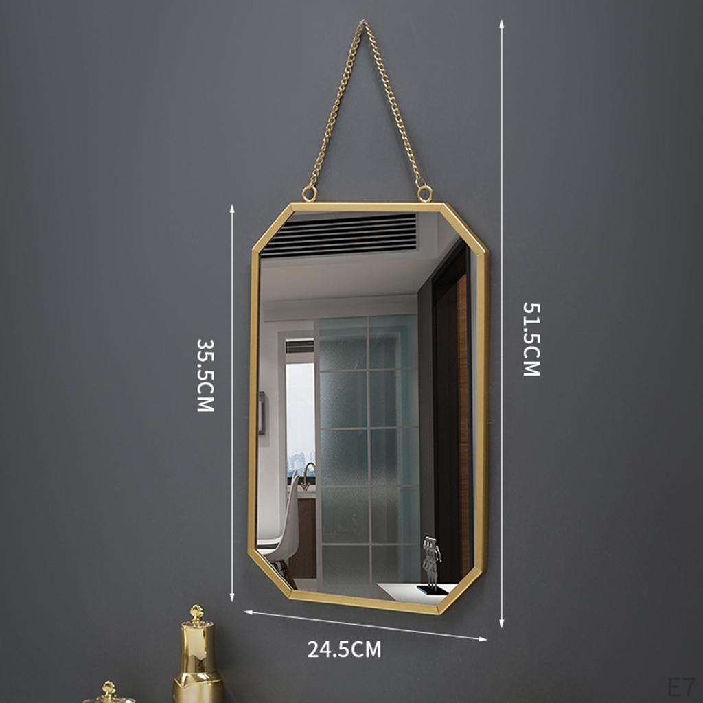 Chic Gold Chain Hanging Mirror for Modern Home Decor