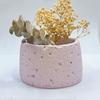 Custom Nordic Matte Scented Candles Holder Embossed Empty Cement Candle Container Colorful Concrete Candle Jar