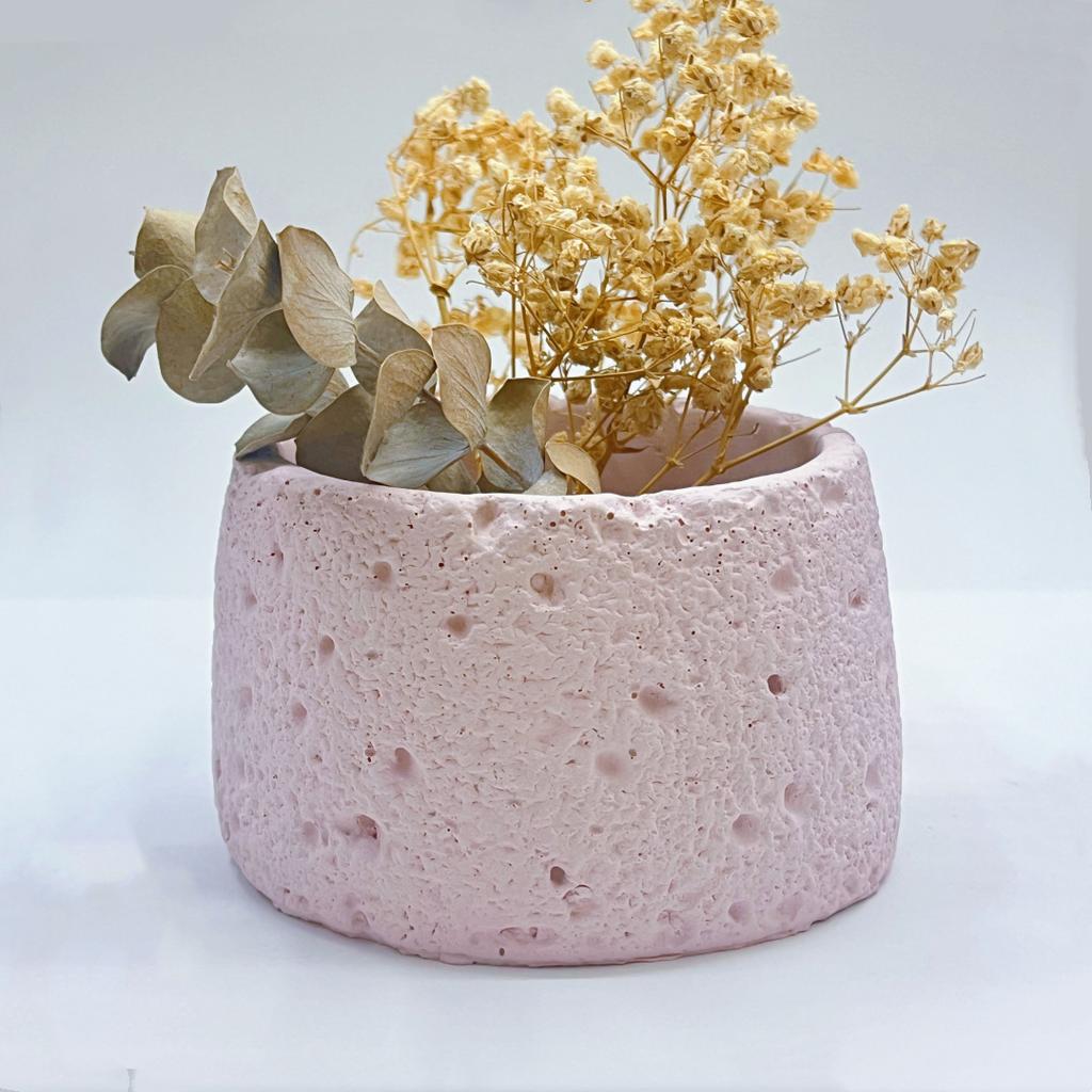 Custom Nordic Matte Scented Candles Holder Embossed Empty Cement Candle Container Colorful Concrete Candle Jar