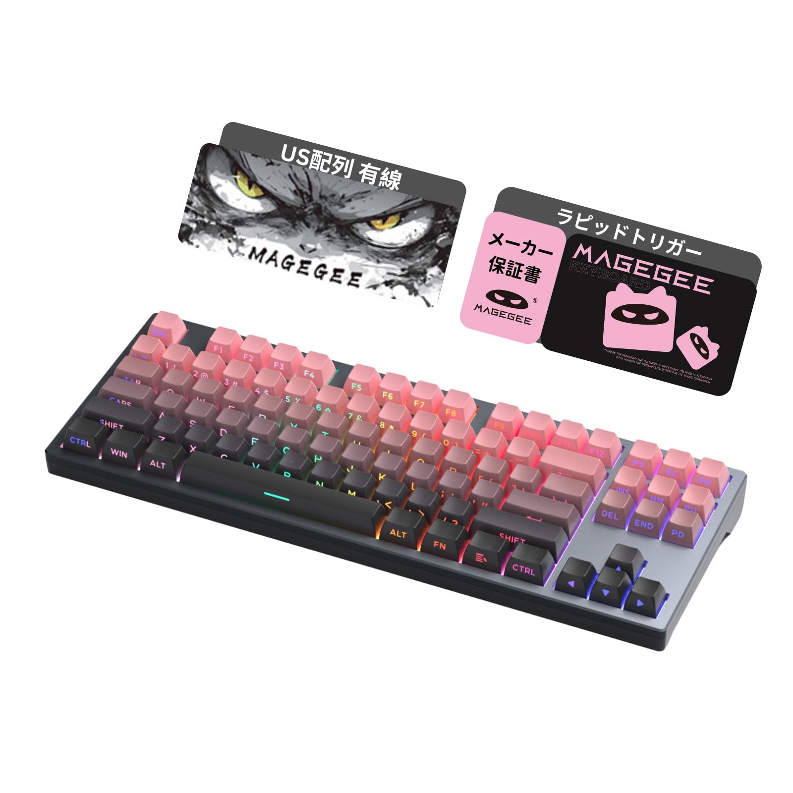 

MageGee Rapid Trigger Keyboard Gaming Keyboard with Rapid Trigger CNC Aluminum Wired Compact Gaming Mechanical Keyboard Frame, RGB, USB,